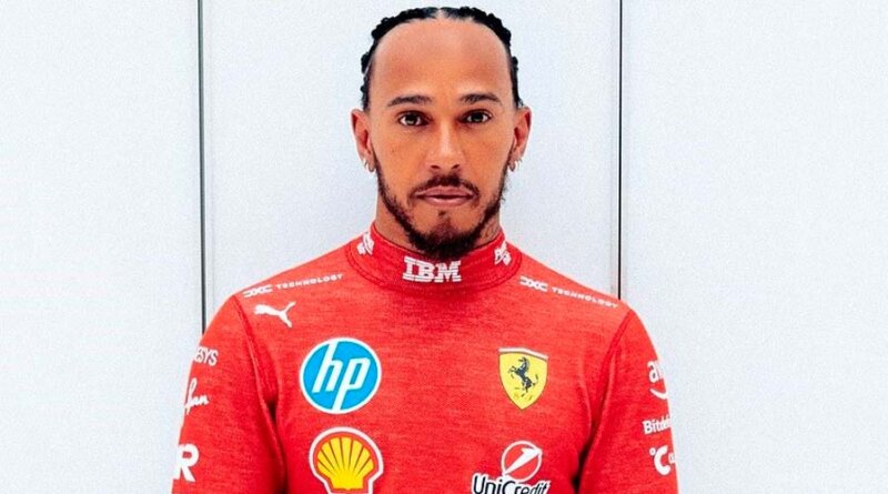 Lewis Hamilton presume su primer día en Ferrari