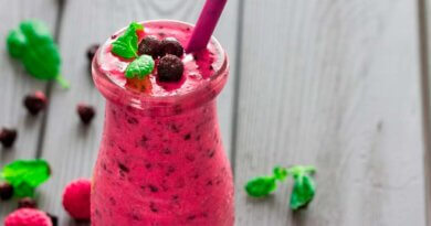 Licuado de frambuesa y chía para potenciar la producción de colágeno