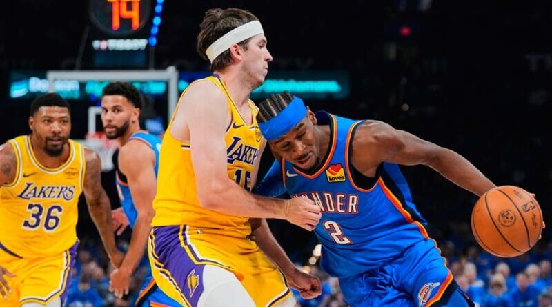 Lakers caen ante Oklahoma City en el Juego 1 de las semifinales de Conferencia Oeste